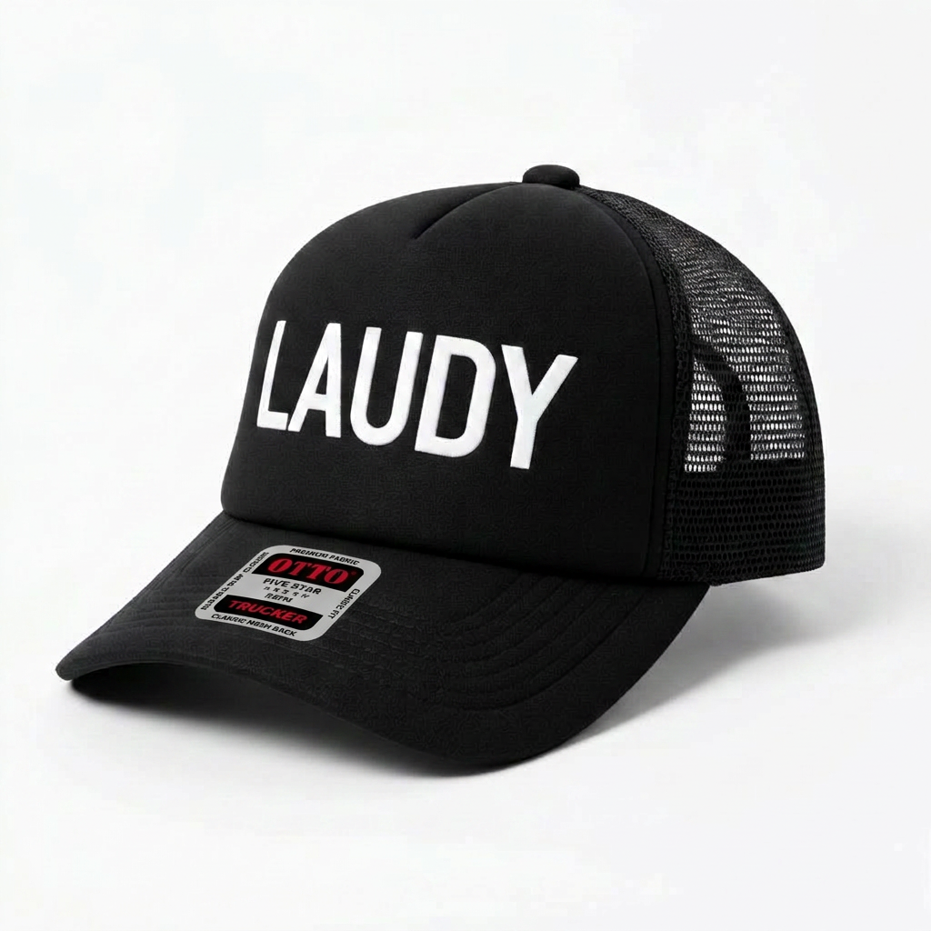 LAUDY black trucker hat